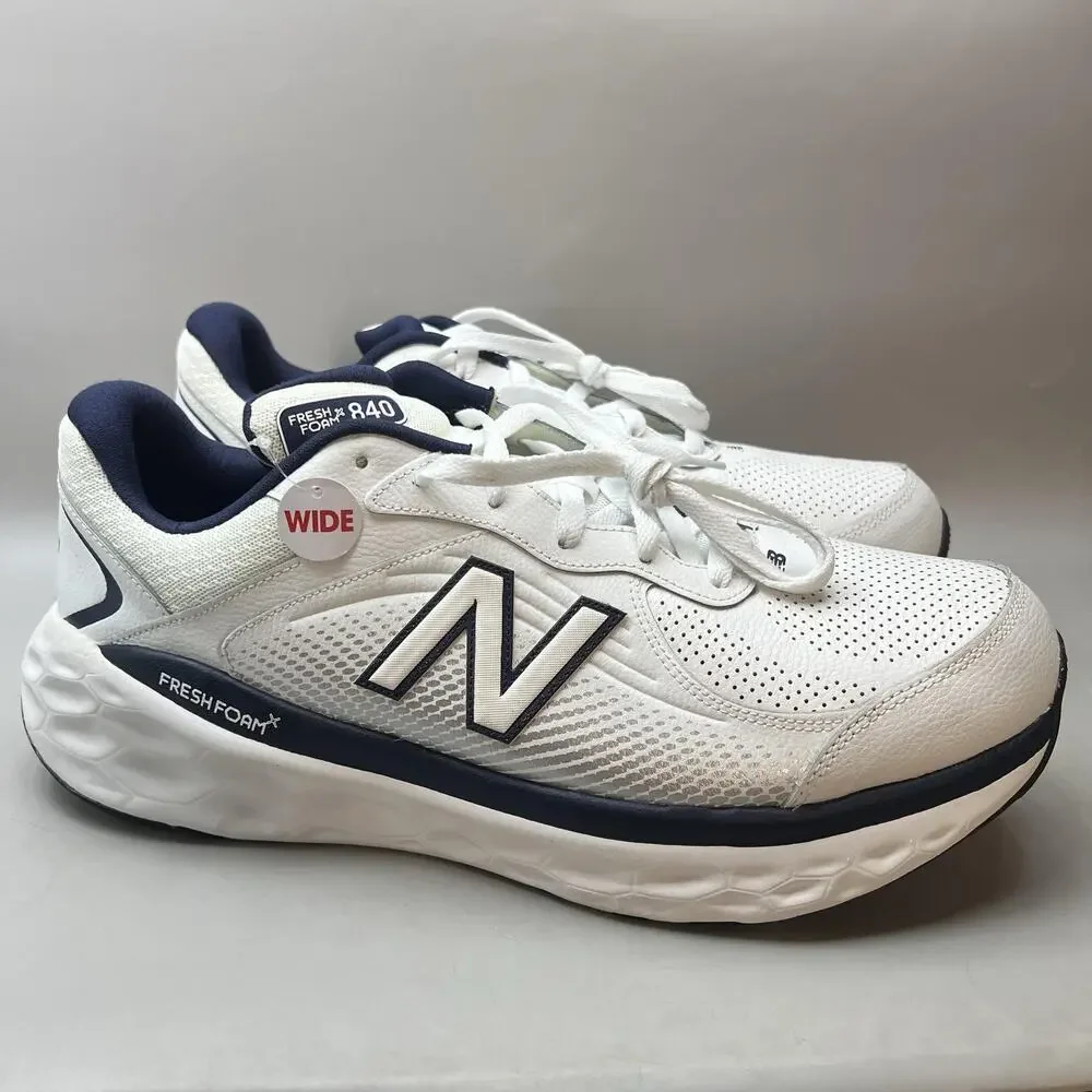 New Balance Fresh Foam 840 Walking Shoes Men's 16 2E White Wide Comfort Sneakers